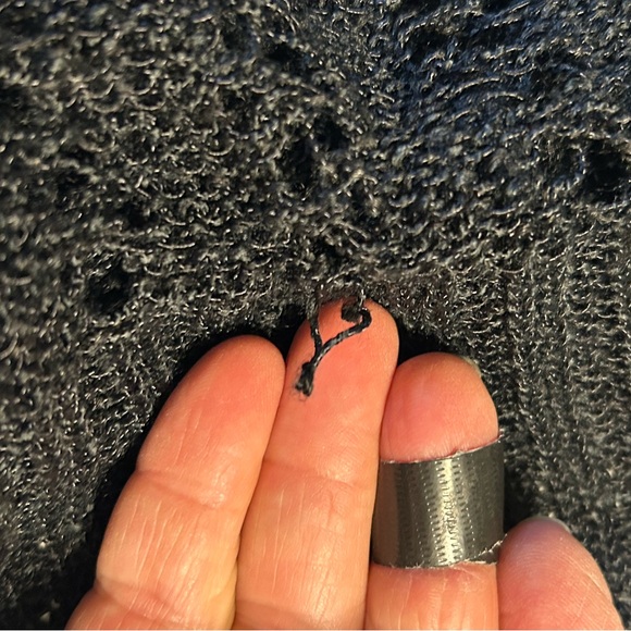 Tribal X-Large sweater Open Knit Short Sleeve Cardigan Crochet‎ whimsical - Picture 10 of 10